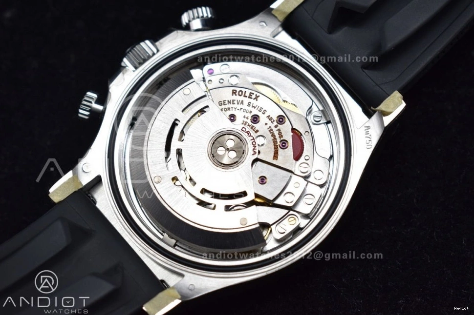 Strap 1:1 904L Dial Clean V2 Silver Edition on Case SA4130 Rubber Best Black Daytona SS 116519 0427